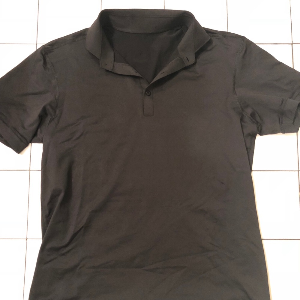 Lululemon Men Black Propel Polo Sz L